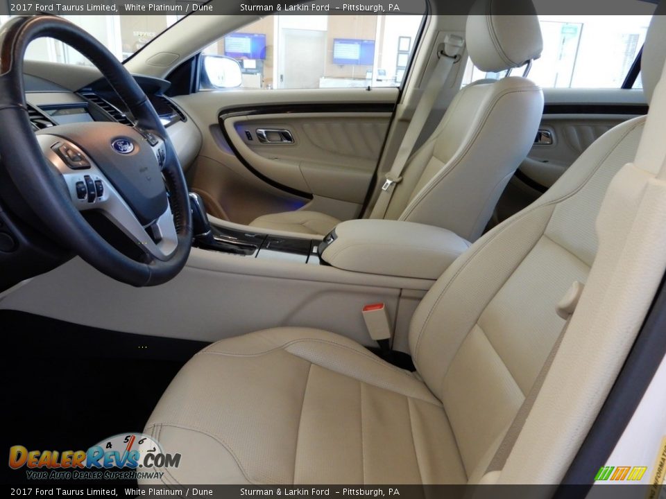 2017 Ford Taurus Limited White Platinum / Dune Photo #6