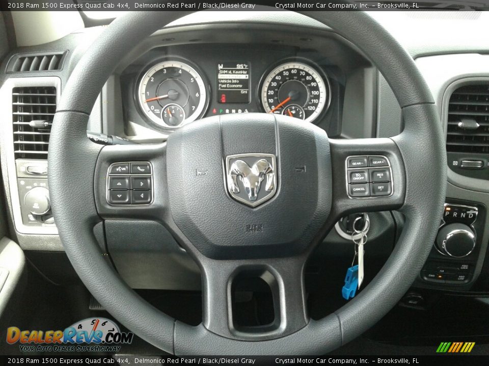 2018 Ram 1500 Express Quad Cab 4x4 Delmonico Red Pearl / Black/Diesel Gray Photo #14