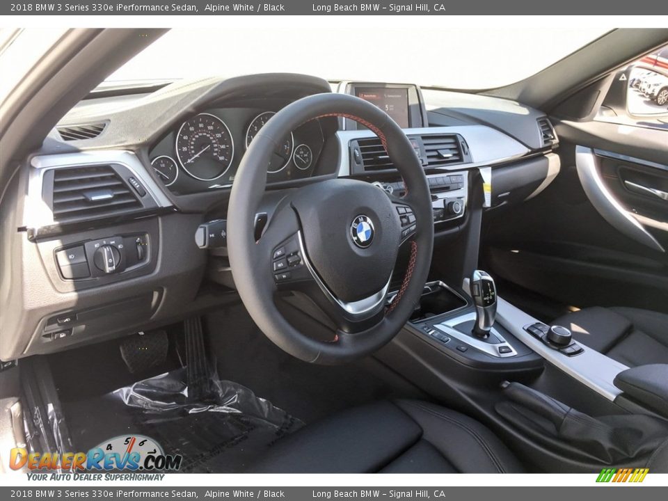 2018 BMW 3 Series 330e iPerformance Sedan Alpine White / Black Photo #5