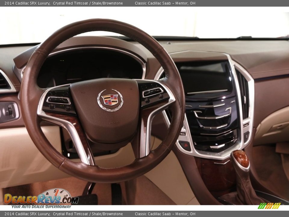 2014 Cadillac SRX Luxury Crystal Red Tintcoat / Shale/Brownstone Photo #8