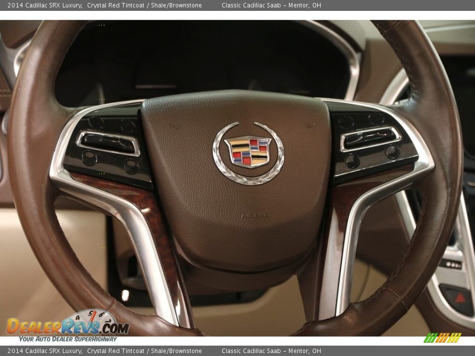 2014 Cadillac SRX Luxury Crystal Red Tintcoat / Shale/Brownstone Photo #9