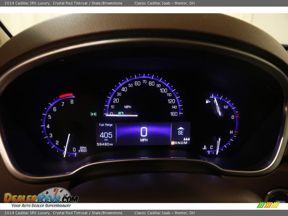 2014 Cadillac SRX Luxury Crystal Red Tintcoat / Shale/Brownstone Photo #10