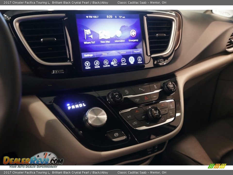 2017 Chrysler Pacifica Touring L Brilliant Black Crystal Pearl / Black/Alloy Photo #8