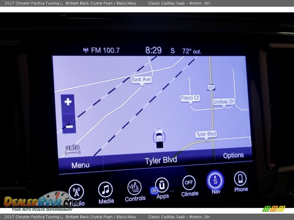 2017 Chrysler Pacifica Touring L Brilliant Black Crystal Pearl / Black/Alloy Photo #14