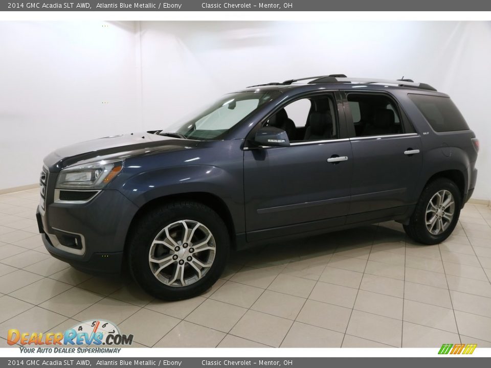 2014 GMC Acadia SLT AWD Atlantis Blue Metallic / Ebony Photo #3