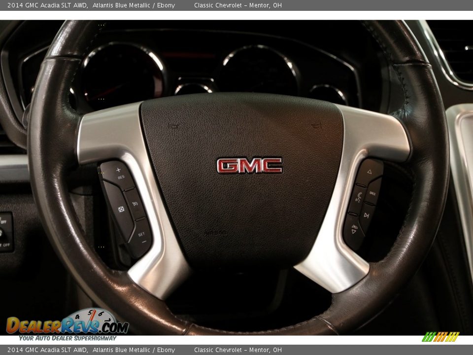 2014 GMC Acadia SLT AWD Atlantis Blue Metallic / Ebony Photo #6