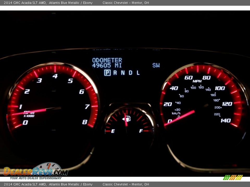 2014 GMC Acadia SLT AWD Atlantis Blue Metallic / Ebony Photo #7