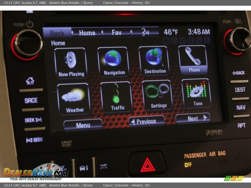 2014 GMC Acadia SLT AWD Atlantis Blue Metallic / Ebony Photo #11