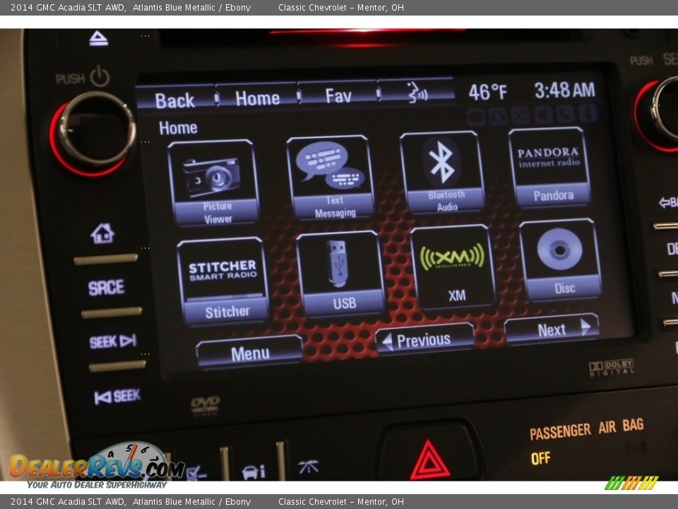 2014 GMC Acadia SLT AWD Atlantis Blue Metallic / Ebony Photo #12