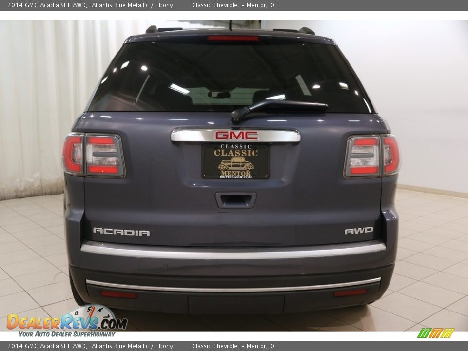 2014 GMC Acadia SLT AWD Atlantis Blue Metallic / Ebony Photo #26