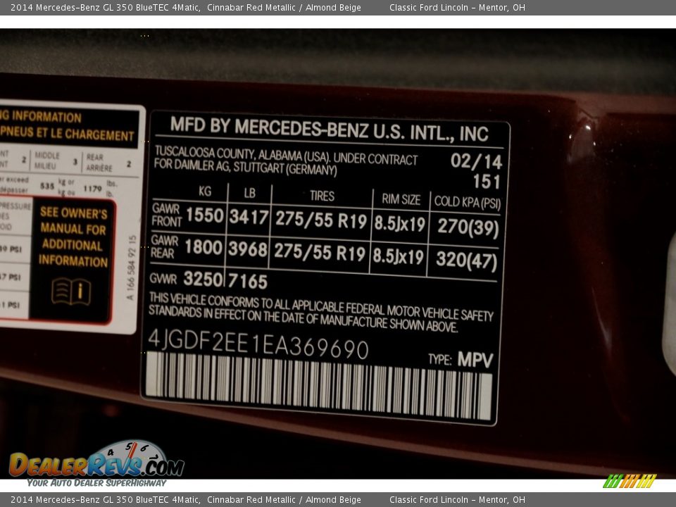 2014 Mercedes-Benz GL 350 BlueTEC 4Matic Cinnabar Red Metallic / Almond Beige Photo #25