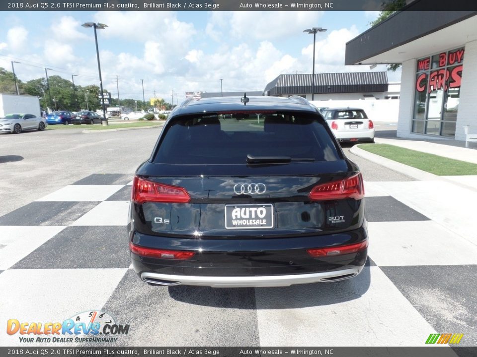 2018 Audi Q5 2.0 TFSI Premium Plus quattro Brilliant Black / Atlas Beige Photo #4