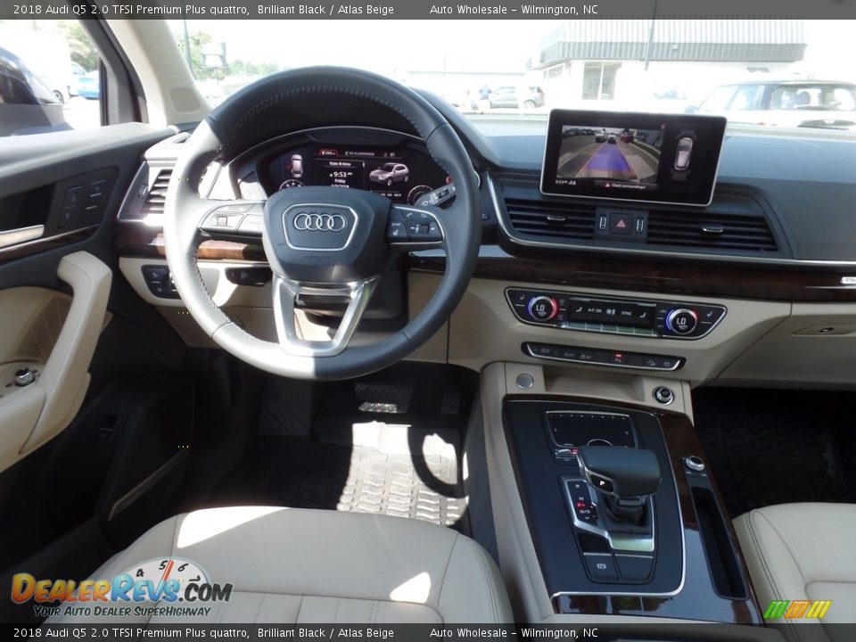 2018 Audi Q5 2.0 TFSI Premium Plus quattro Brilliant Black / Atlas Beige Photo #15