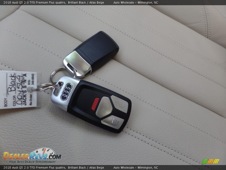 2018 Audi Q5 2.0 TFSI Premium Plus quattro Brilliant Black / Atlas Beige Photo #20