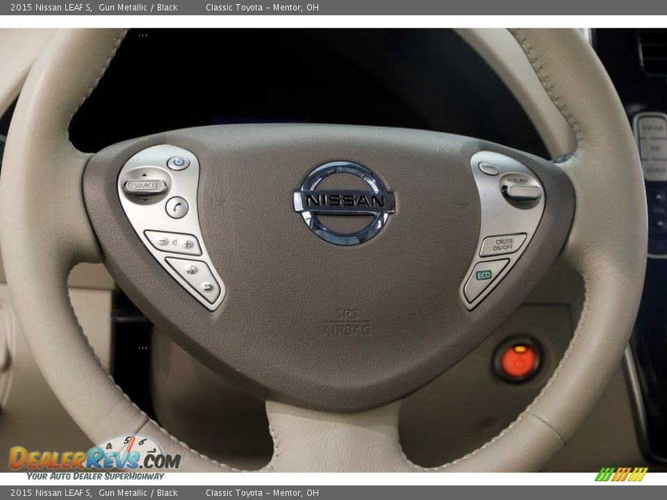 2015 Nissan LEAF S Gun Metallic / Black Photo #7