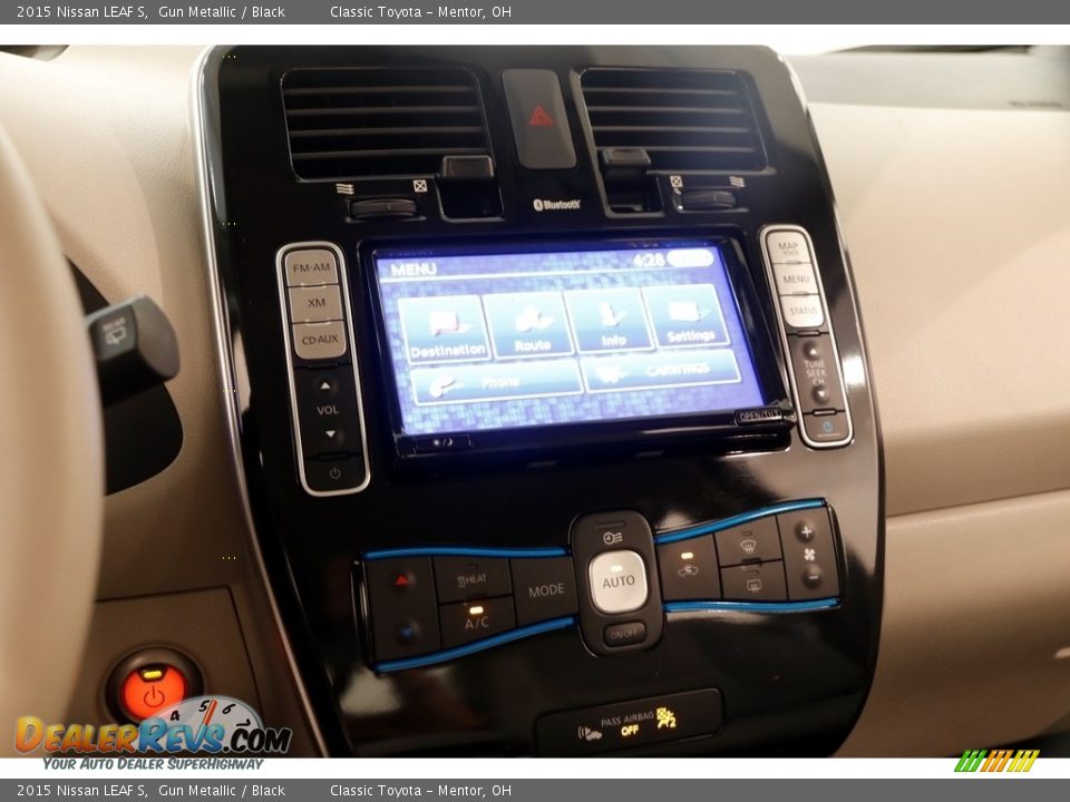 2015 Nissan LEAF S Gun Metallic / Black Photo #9