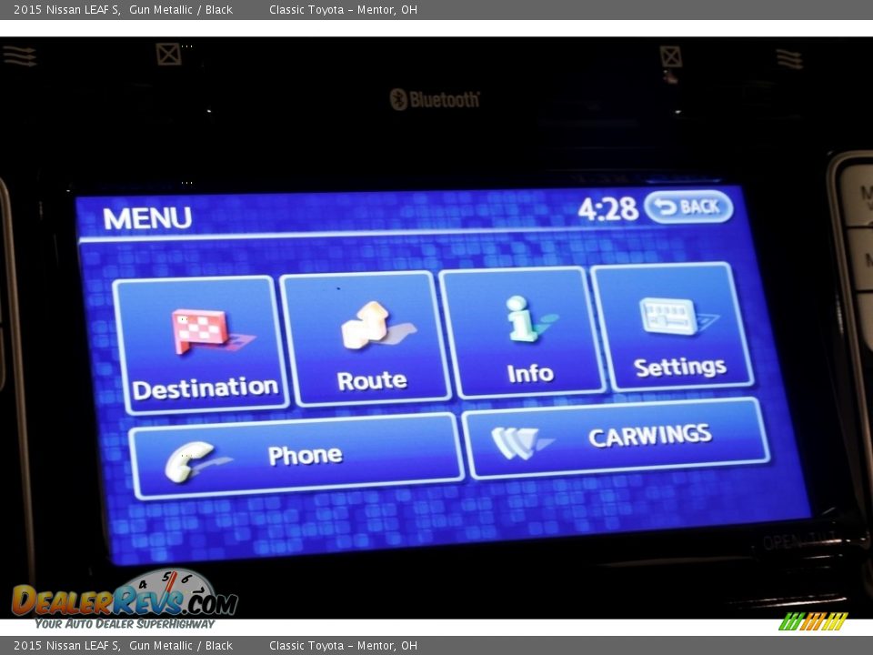 2015 Nissan LEAF S Gun Metallic / Black Photo #10