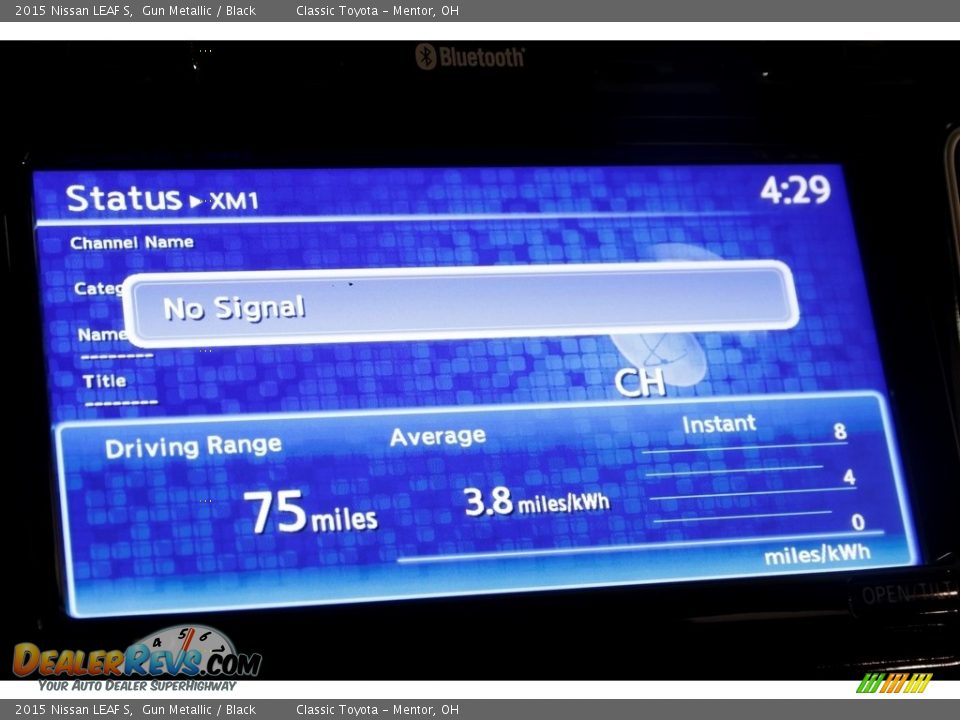 2015 Nissan LEAF S Gun Metallic / Black Photo #12