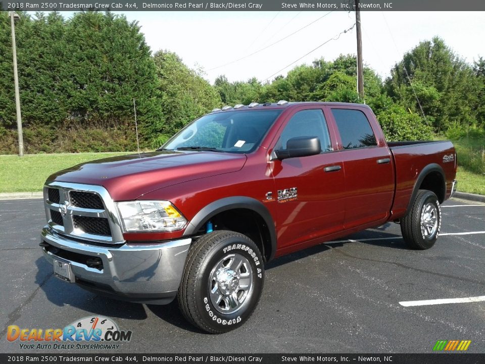 2018 Ram 2500 Tradesman Crew Cab 4x4 Delmonico Red Pearl / Black/Diesel Gray Photo #2