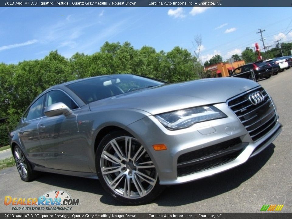 2013 Audi A7 3.0T quattro Prestige Quartz Gray Metallic / Nougat Brown Photo #2