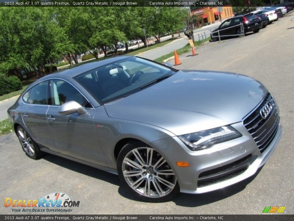 2013 Audi A7 3.0T quattro Prestige Quartz Gray Metallic / Nougat Brown Photo #3