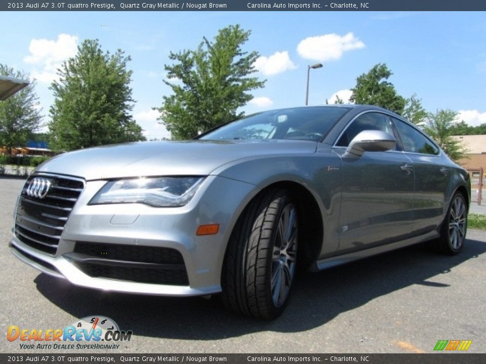 2013 Audi A7 3.0T quattro Prestige Quartz Gray Metallic / Nougat Brown Photo #6