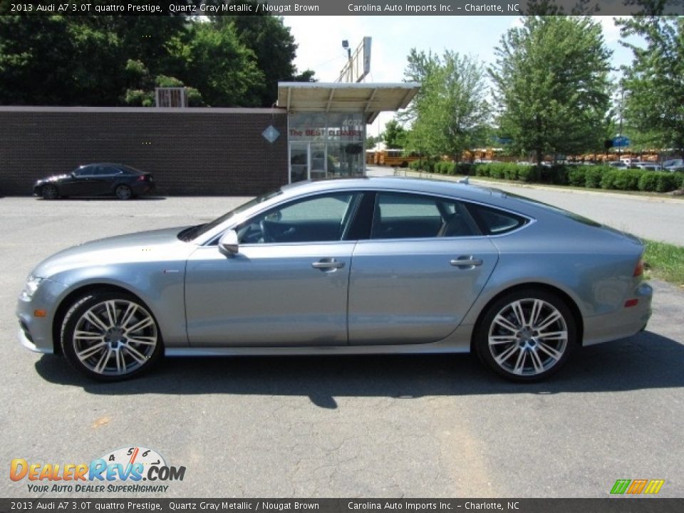 2013 Audi A7 3.0T quattro Prestige Quartz Gray Metallic / Nougat Brown Photo #7