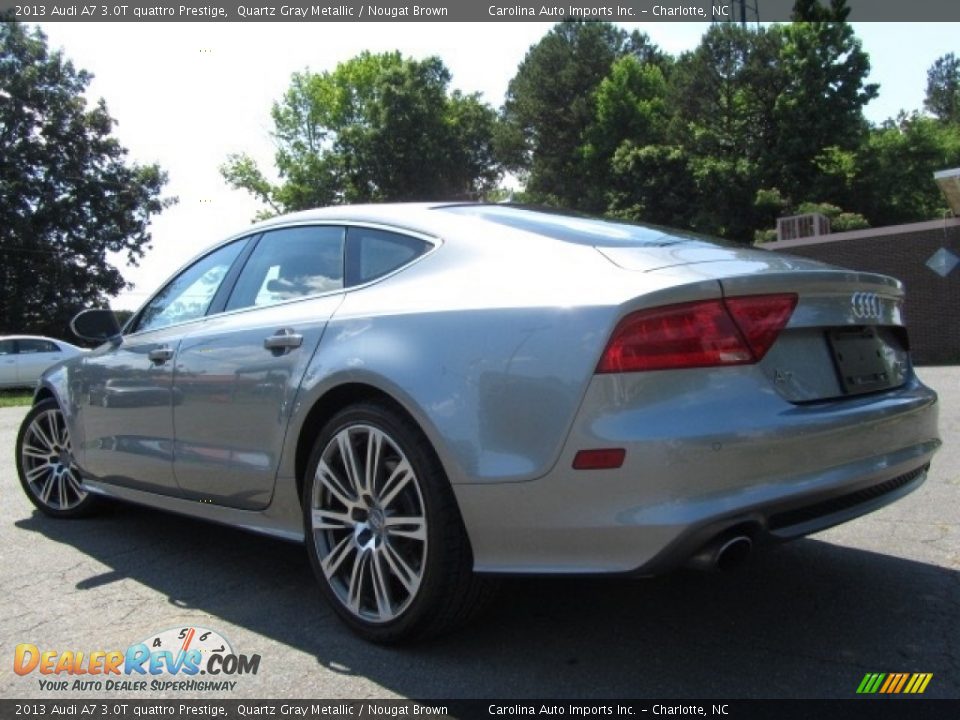 2013 Audi A7 3.0T quattro Prestige Quartz Gray Metallic / Nougat Brown Photo #8