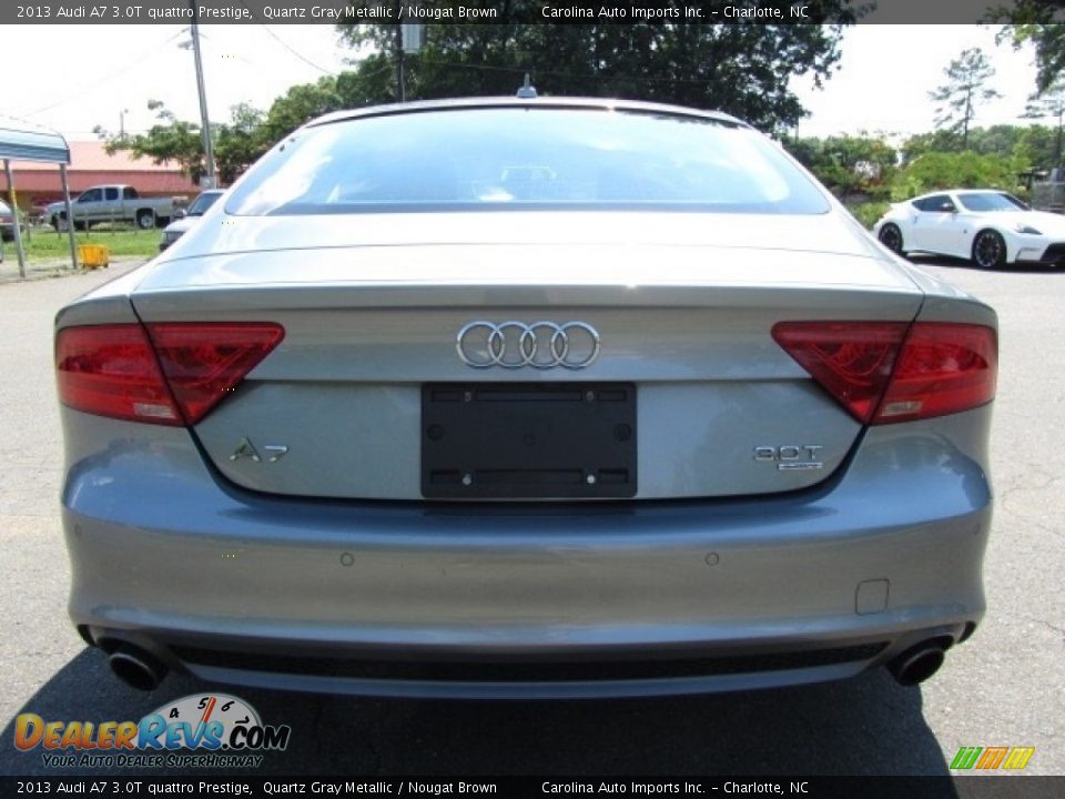 2013 Audi A7 3.0T quattro Prestige Quartz Gray Metallic / Nougat Brown Photo #9