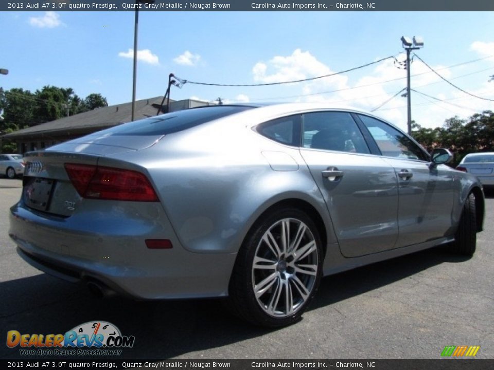 2013 Audi A7 3.0T quattro Prestige Quartz Gray Metallic / Nougat Brown Photo #10