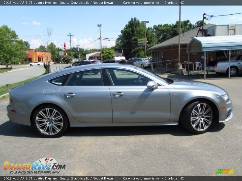 2013 Audi A7 3.0T quattro Prestige Quartz Gray Metallic / Nougat Brown Photo #11