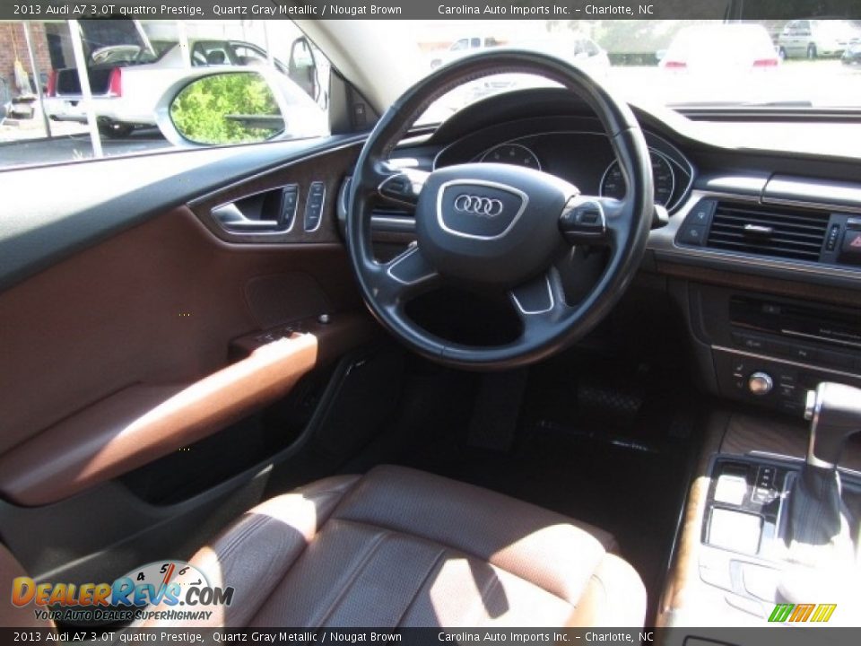 2013 Audi A7 3.0T quattro Prestige Quartz Gray Metallic / Nougat Brown Photo #12