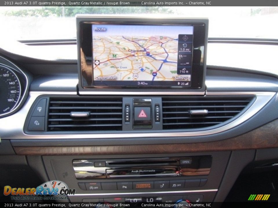 2013 Audi A7 3.0T quattro Prestige Quartz Gray Metallic / Nougat Brown Photo #15