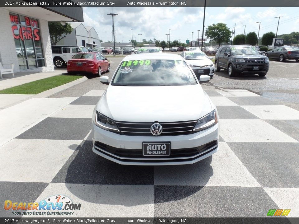 2017 Volkswagen Jetta S Pure White / Black/Palladium Gray Photo #2