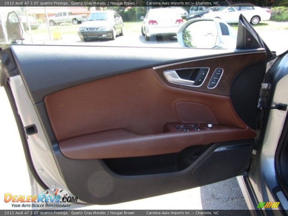 2013 Audi A7 3.0T quattro Prestige Quartz Gray Metallic / Nougat Brown Photo #18
