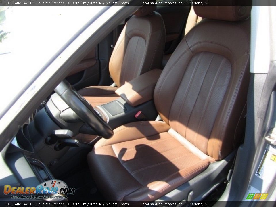 2013 Audi A7 3.0T quattro Prestige Quartz Gray Metallic / Nougat Brown Photo #19
