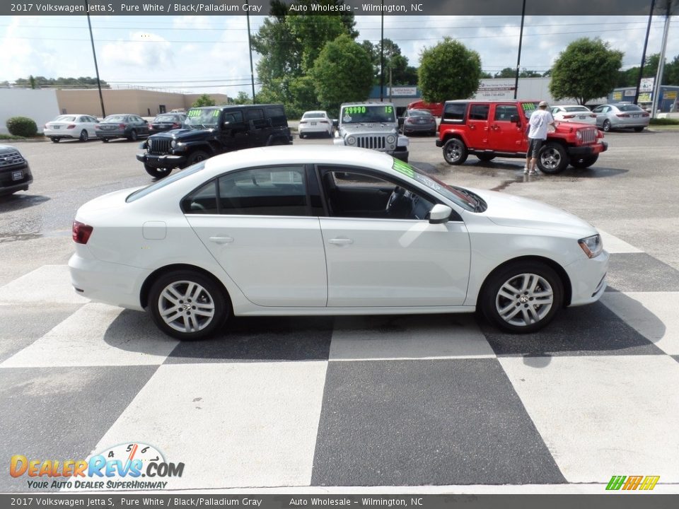 2017 Volkswagen Jetta S Pure White / Black/Palladium Gray Photo #3