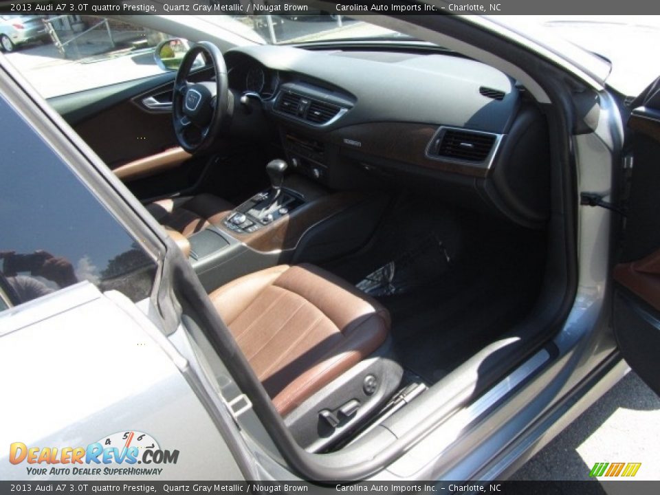 2013 Audi A7 3.0T quattro Prestige Quartz Gray Metallic / Nougat Brown Photo #22