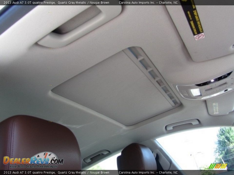 2013 Audi A7 3.0T quattro Prestige Quartz Gray Metallic / Nougat Brown Photo #24