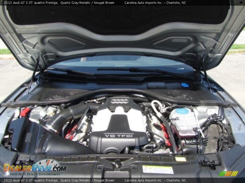 2013 Audi A7 3.0T quattro Prestige Quartz Gray Metallic / Nougat Brown Photo #25