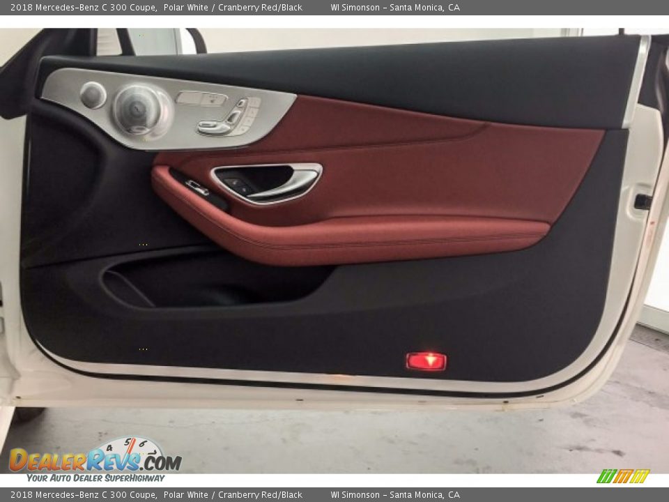 2018 Mercedes-Benz C 300 Coupe Polar White / Cranberry Red/Black Photo #33