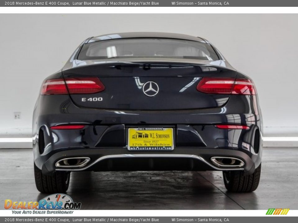 2018 Mercedes-Benz E 400 Coupe Lunar Blue Metallic / Macchiato Beige/Yacht Blue Photo #4