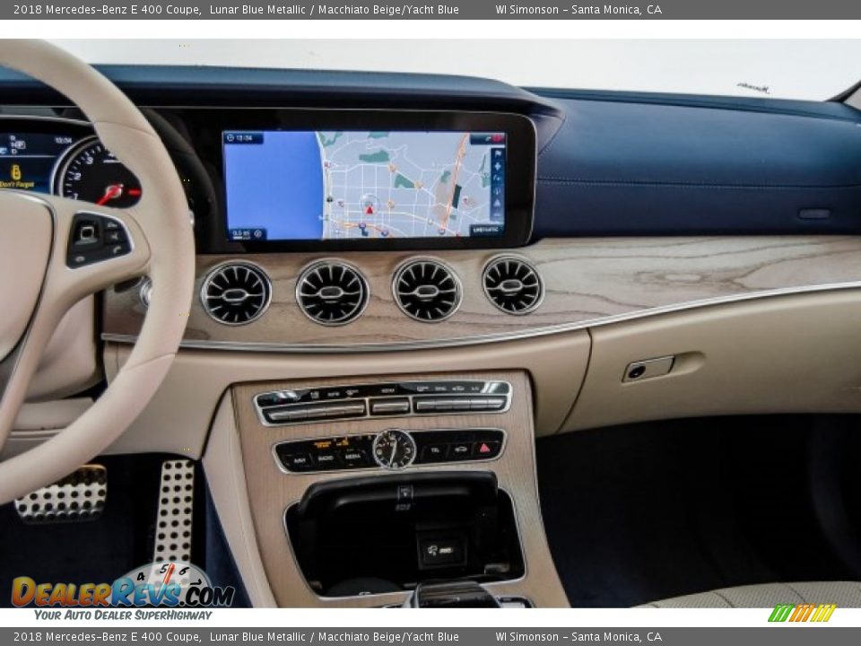 2018 Mercedes-Benz E 400 Coupe Lunar Blue Metallic / Macchiato Beige/Yacht Blue Photo #5