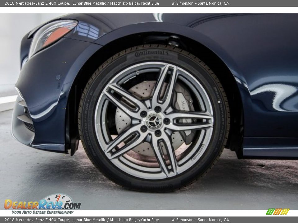 2018 Mercedes-Benz E 400 Coupe Lunar Blue Metallic / Macchiato Beige/Yacht Blue Photo #9