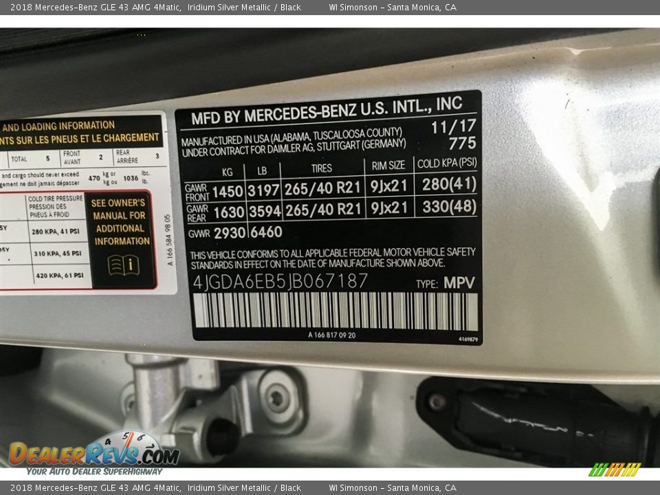 2018 Mercedes-Benz GLE 43 AMG 4Matic Iridium Silver Metallic / Black Photo #23