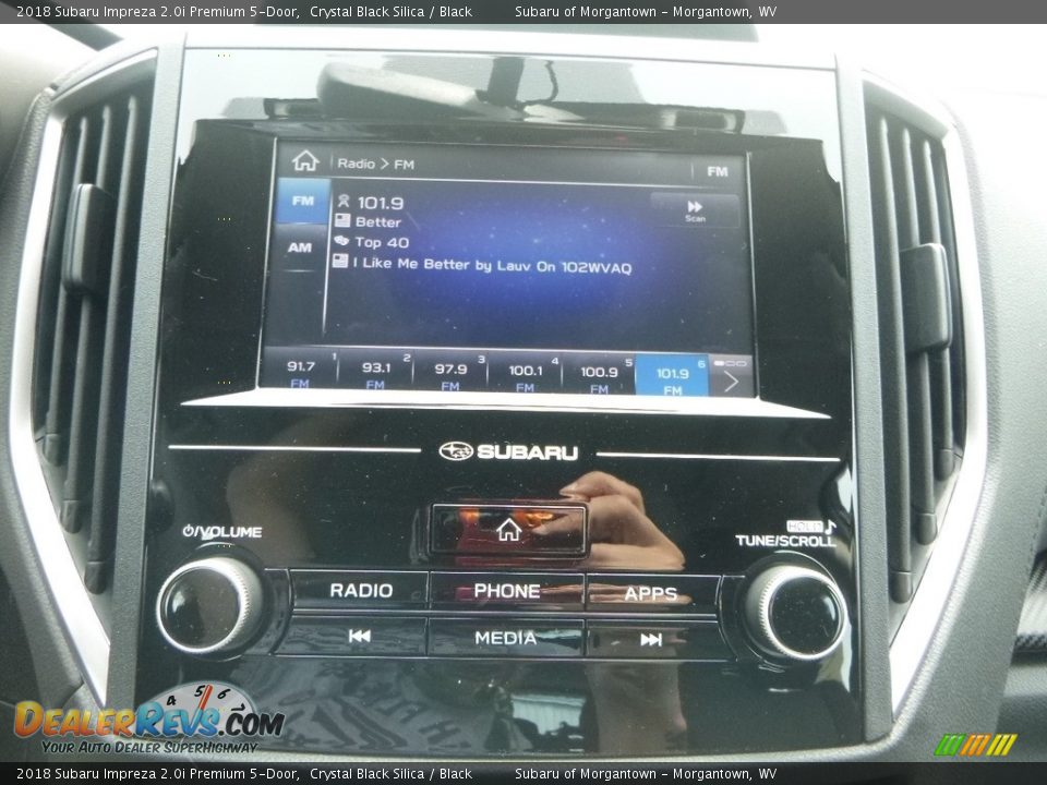 2018 Subaru Impreza 2.0i Premium 5-Door Crystal Black Silica / Black Photo #17