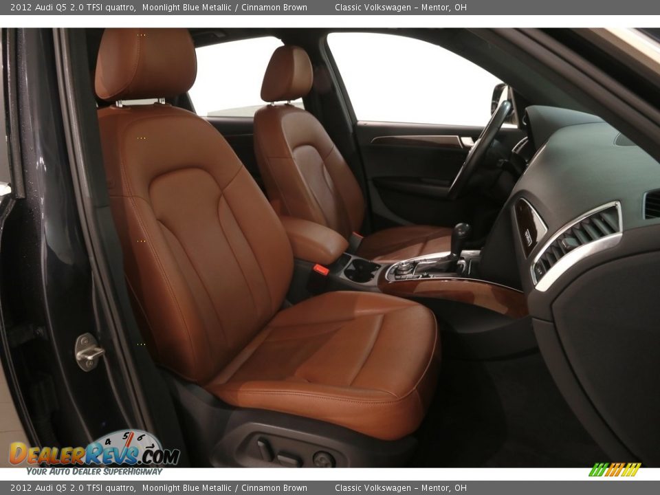 2012 Audi Q5 2.0 TFSI quattro Moonlight Blue Metallic / Cinnamon Brown Photo #15