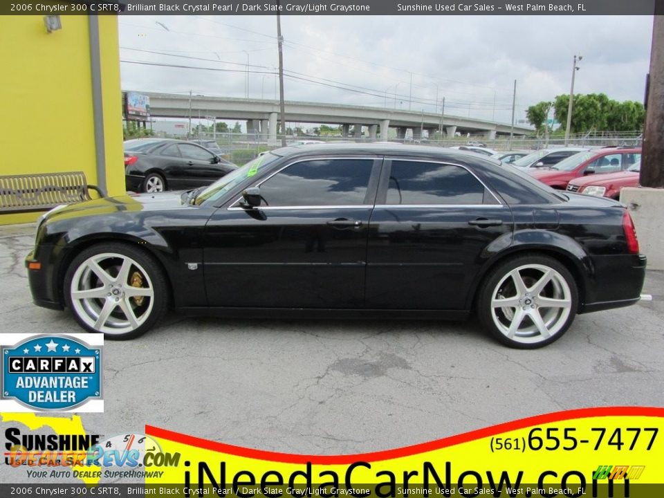 2006 Chrysler 300 C SRT8 Brilliant Black Crystal Pearl / Dark Slate Gray/Light Graystone Photo #1