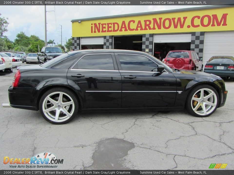 2006 Chrysler 300 C SRT8 Brilliant Black Crystal Pearl / Dark Slate Gray/Light Graystone Photo #2