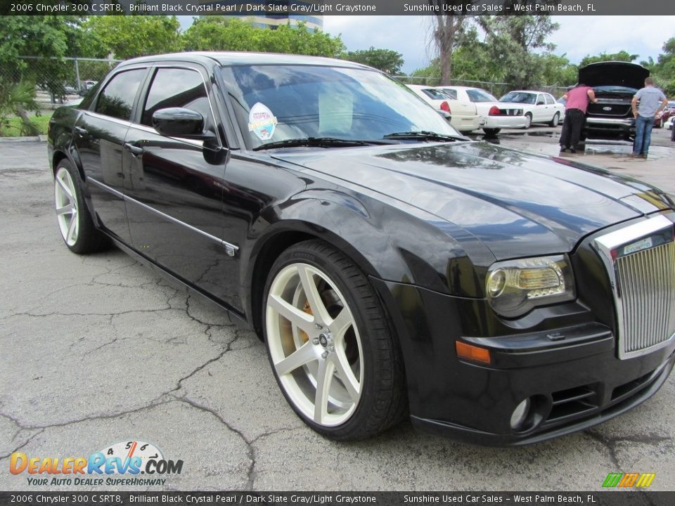 2006 Chrysler 300 C SRT8 Brilliant Black Crystal Pearl / Dark Slate Gray/Light Graystone Photo #3